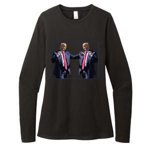 Funny Trump Dance Dancing Funny President Trump Dance Womens CVC Long Sleeve Shirt