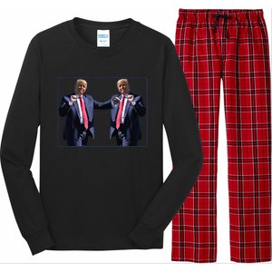 Funny Trump Dance Dancing Funny President Trump Dance Long Sleeve Pajama Set