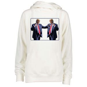 Funny Trump Dance Dancing Funny President Trump Dance Womens Funnel Neck Pullover Hood