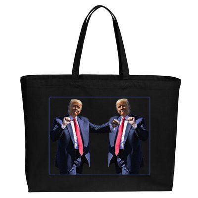 Funny Trump Dance Dancing Funny President Trump Dance Cotton Canvas Jumbo Tote