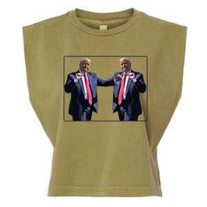 Funny Trump Dance Dancing Funny President Trump Dance Garment-Dyed Women's Muscle Tee