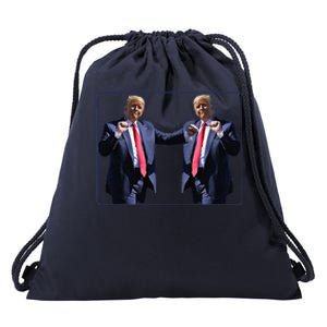 Funny Trump Dance Dancing Funny President Trump Dance Drawstring Bag