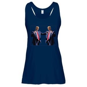 Funny Trump Dance Dancing Funny President Trump Dance Ladies Essential Flowy Tank