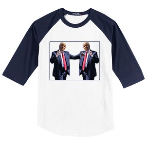 Funny Trump Dance Dancing Funny President Trump Dance Baseball Sleeve Shirt