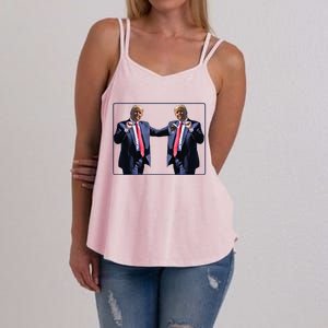 Funny Trump Dance Dancing Funny President Trump Dance Women's Strappy Tank