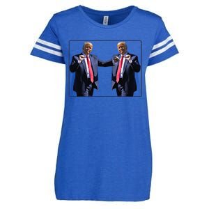 Funny Trump Dance Dancing Funny President Trump Dance Enza Ladies Jersey Football T-Shirt