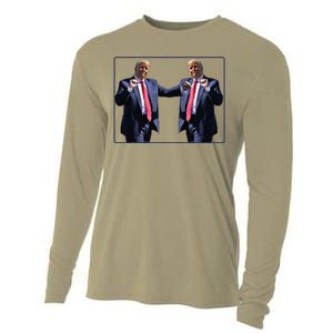 Funny Trump Dance Dancing Funny President Trump Dance Cooling Performance Long Sleeve Crew