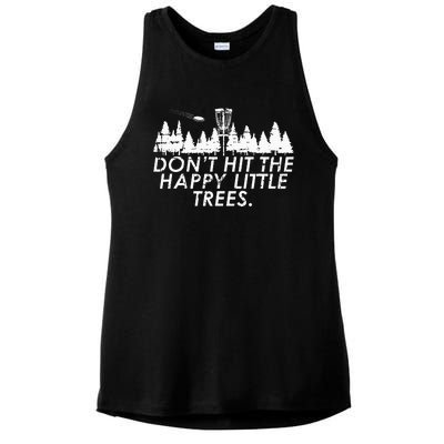 Funny Trees Disc Golf Perfect Gift For Frisbee Players Ladies PosiCharge Tri-Blend Wicking Tank