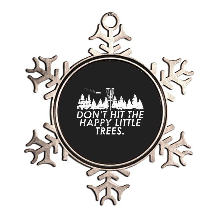 Funny Trees Disc Golf Perfect Gift For Frisbee Players Metallic Star Ornament