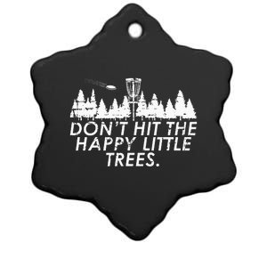 Funny Trees Disc Golf Perfect Gift For Frisbee Players Ceramic Star Ornament