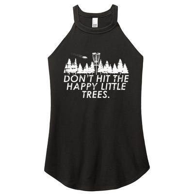 Funny Trees Disc Golf Perfect Gift For Frisbee Players Women’s Perfect Tri Rocker Tank