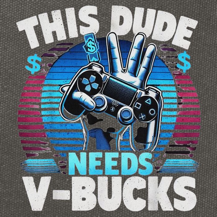 Funny This Dude Needs V Bucks Will Work For Bucks Gamer Cotton Canvas Backpack