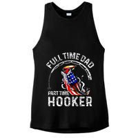 Full Time Dad Part Time Hooker Ladies PosiCharge Tri-Blend Wicking Tank