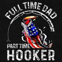 Full Time Dad Part Time Hooker Ladies PosiCharge Tri-Blend Wicking Tank