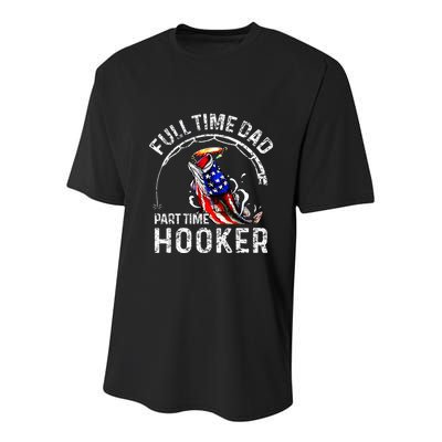 Full Time Dad Part Time Hooker Youth Performance Sprint T-Shirt