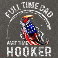 Full Time Dad Part Time Hooker Cotton Canvas Backpack
