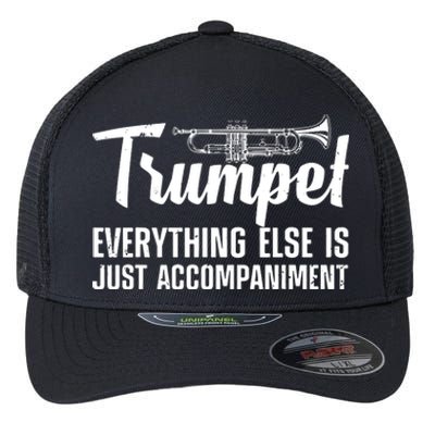 Funny Trumpet Design For Men Women Trumpet Player Horn Lover Flexfit Unipanel Trucker Cap