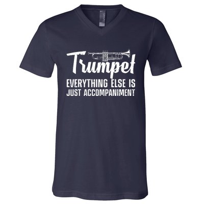 Funny Trumpet Design For Men Women Trumpet Player Horn Lover V-Neck T-Shirt