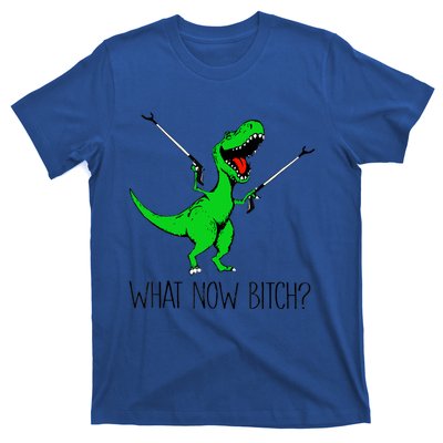 Funny TRex Dinosaur Gift What Now Bitch Funny Tyrannosaurus Rex Gift T-Shirt