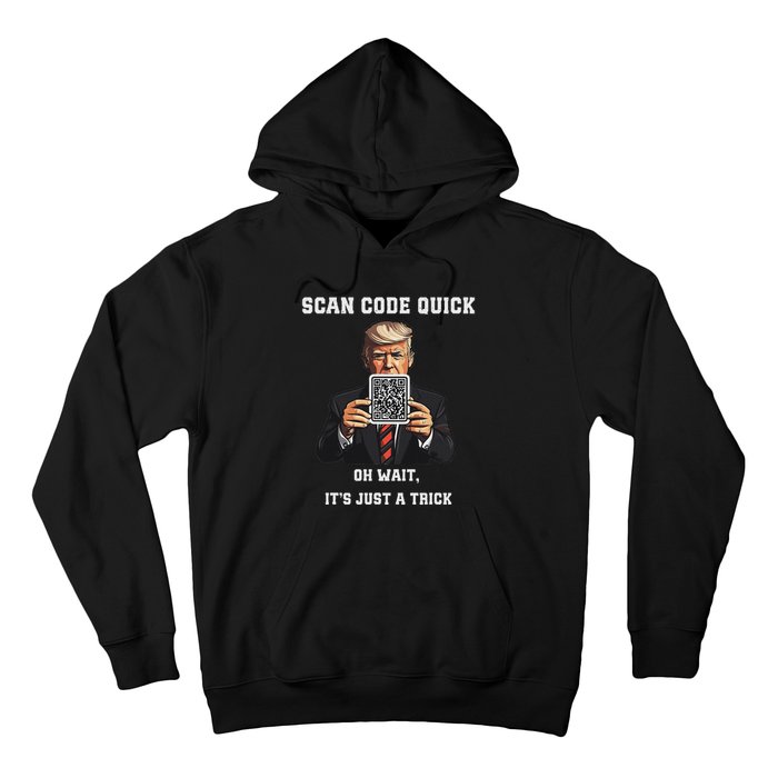 Funny Trump Dancing Troll Qr Joke Hoodie