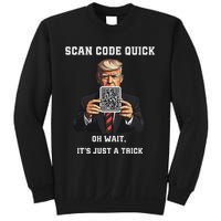 Funny Trump Dancing Troll Qr Joke Sweatshirt