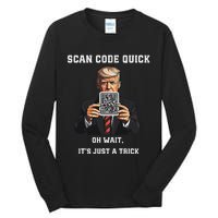 Funny Trump Dancing Troll Qr Joke Tall Long Sleeve T-Shirt