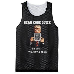 Funny Trump Dancing Troll Qr Joke Mesh Reversible Basketball Jersey Tank