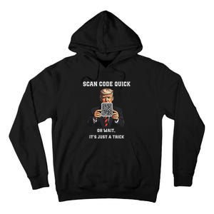 Funny Trump Dancing Troll Qr Joke Tall Hoodie