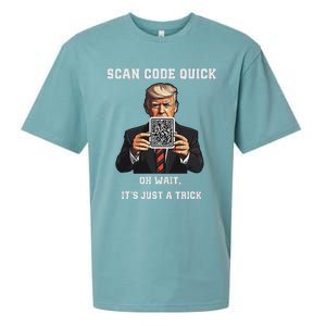 Funny Trump Dancing Troll Qr Joke Sueded Cloud Jersey T-Shirt