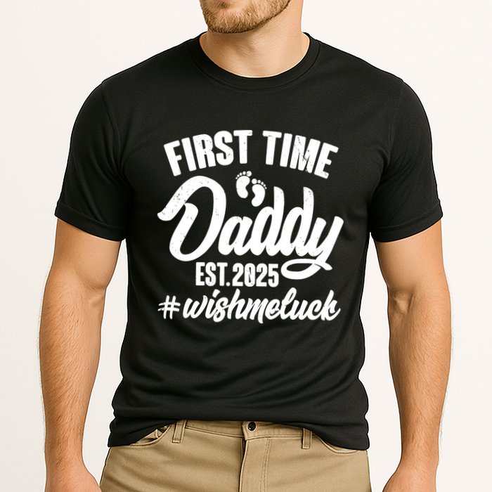 First Time Daddy Est. 2025 #Wish Me Luck Cooling Performance Crew T-Shirt