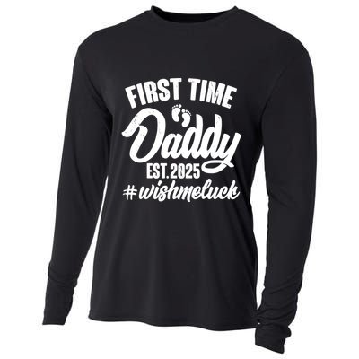 First Time Daddy Est. 2025 #Wish Me Luck Cooling Performance Long Sleeve Crew