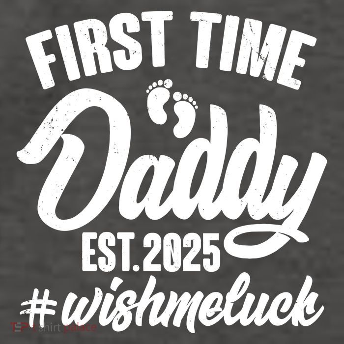 First Time Daddy Est. 2025 #Wish Me Luck Vector Backpack