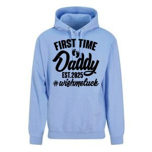 First Time Daddy Est. 2025 #Wish Me Luck Unisex Surf Hoodie