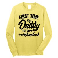 First Time Daddy Est. 2025 #Wish Me Luck Long Sleeve Shirt