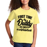 First Time Daddy Est. 2025 #Wish Me Luck Kids T-Shirt