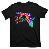 Florida Tie Dye State Map Pride Hippie Vintage Retro T-Shirt