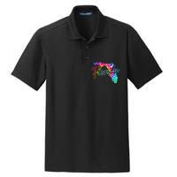 Florida Tie Dye State Map Pride Hippie Vintage Retro Dry Zone Grid Polo