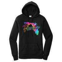 Florida Tie Dye State Map Pride Hippie Vintage Retro Women's Pullover Hoodie