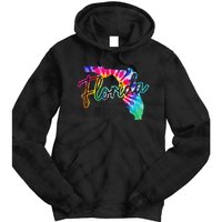 Florida Tie Dye State Map Pride Hippie Vintage Retro Tie Dye Hoodie