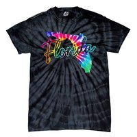 Florida Tie Dye State Map Pride Hippie Vintage Retro Tie-Dye T-Shirt