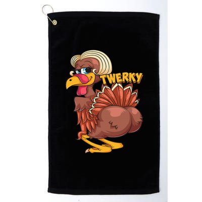 Funny Twerky Dance Cute Love Twerk Dancing Thanksgiving Gift Platinum Collection Golf Towel