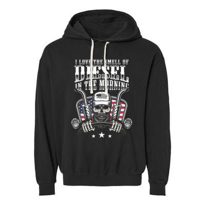 Funny Truck Driver Gift For I Love The Smell Of Diesel Garment-Dyed Fleece Hoodie