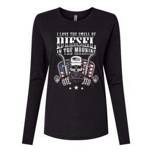 Funny Truck Driver Gift For I Love The Smell Of Diesel Womens Cotton Relaxed Long Sleeve T-Shirt