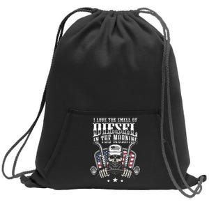 Funny Truck Driver Gift For I Love The Smell Of Diesel Sweatshirt Cinch Pack Bag