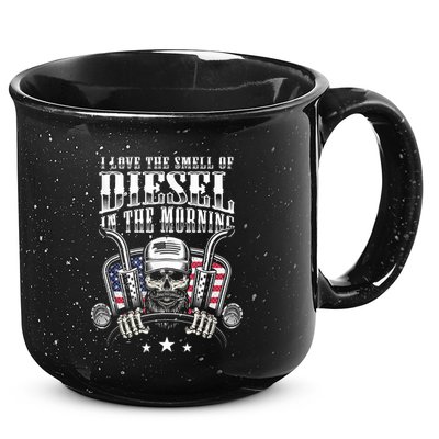 Funny Truck Driver Gift For I Love The Smell Of Diesel 15oz Campfire Ceramic Mug