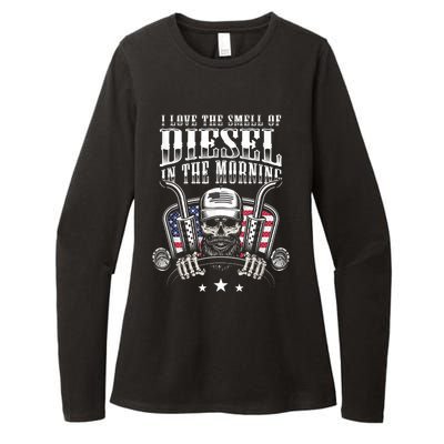 Funny Truck Driver Gift For I Love The Smell Of Diesel Womens CVC Long Sleeve Shirt