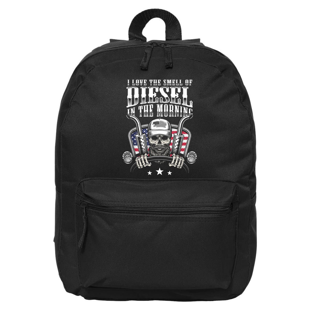Funny Truck Driver Gift For I Love The Smell Of Diesel 16 in Basic Backpack