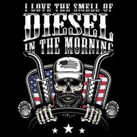 Funny Truck Driver Gift For I Love The Smell Of Diesel 16 in Basic Backpack
