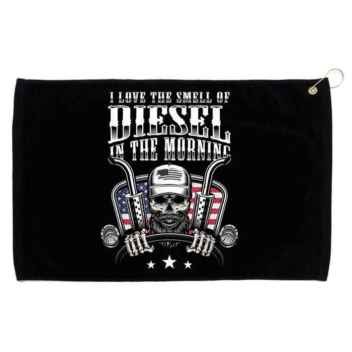 Funny Truck Driver Gift For I Love The Smell Of Diesel Grommeted Golf Towel