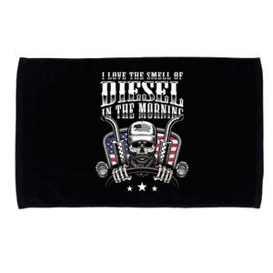 Funny Truck Driver Gift For I Love The Smell Of Diesel Microfiber Hand Towel